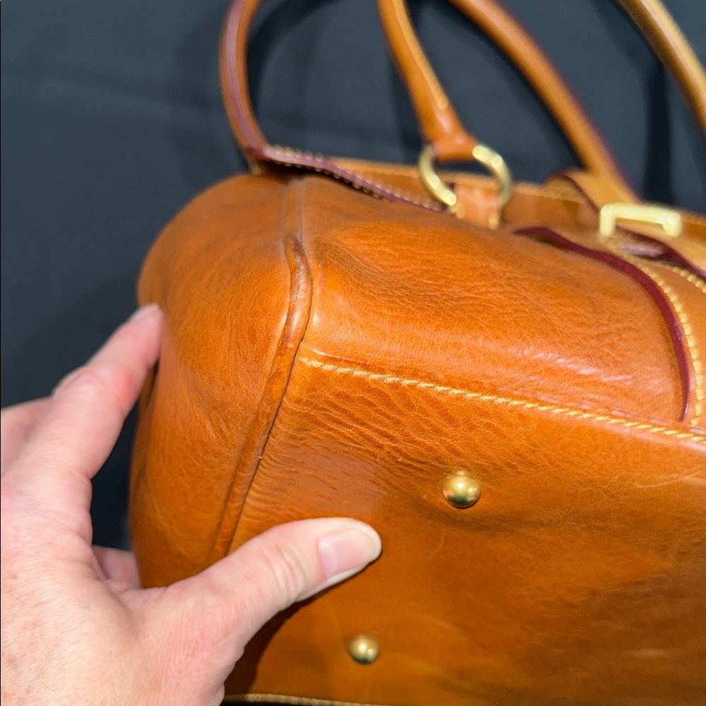 Dooney & Bourke Florentine Leather Tab Satchel - Picture 6 of 16